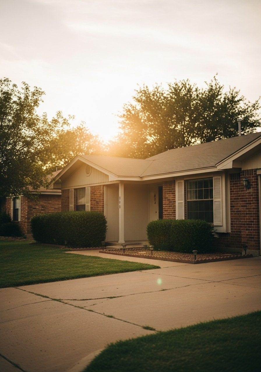 Shallowater home exterior with rural-suburban character and landscape typical of growing communities.
